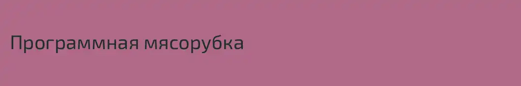 Программная мясорубка
